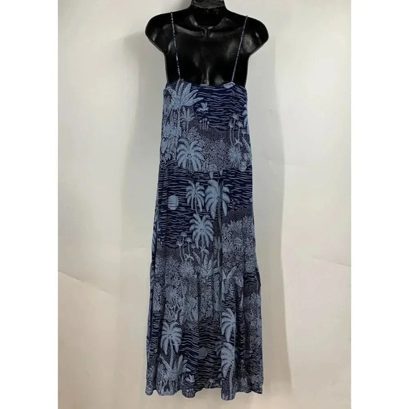 Desmond Dempsey X H&M Women's Spaghetti Strap Tropical Maxi Dress Size XXS - Picture 2 of 13
